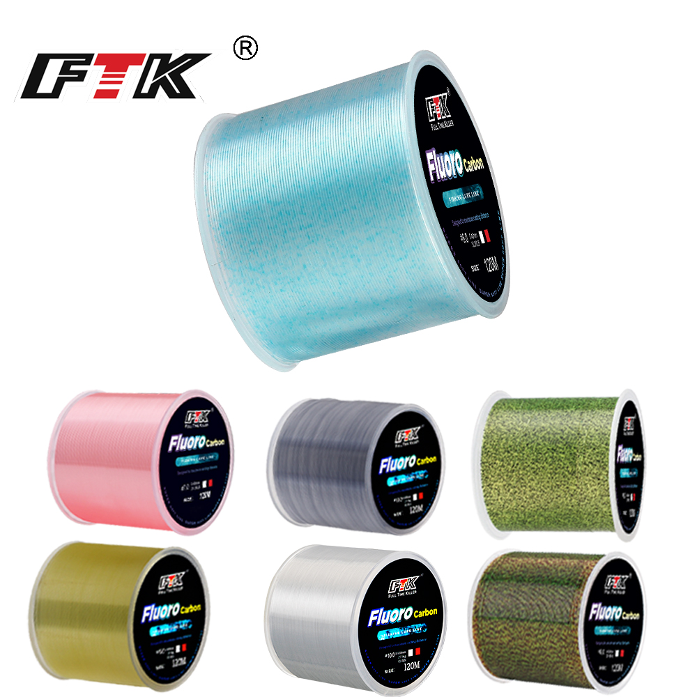 Fluorocarbon Line - FTK 120m Lenza da pesca invisibile