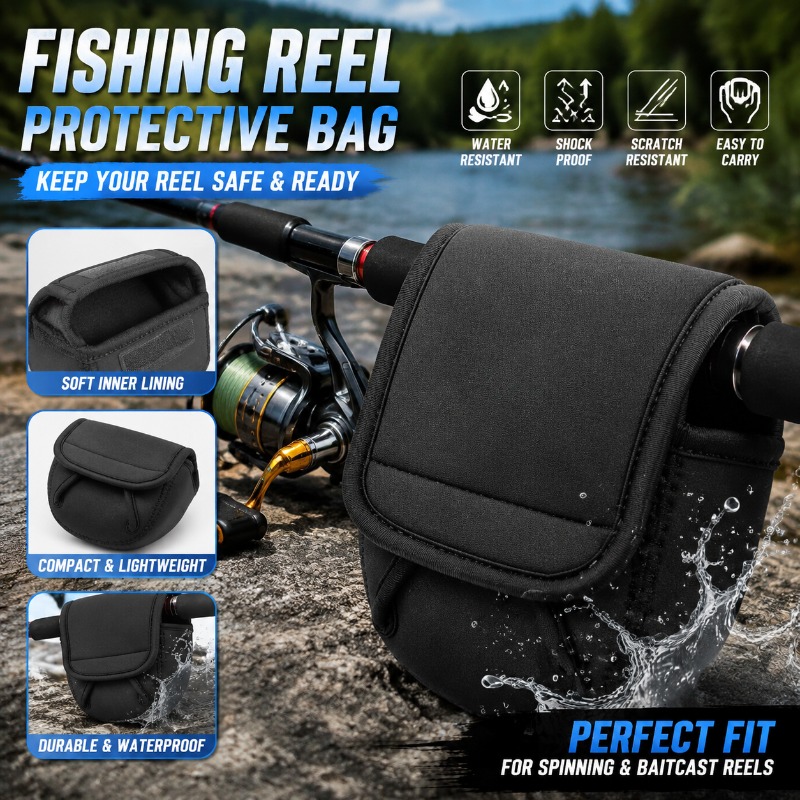 Fishing Line Spool - Borsa Protettiva per Mulinello da Pesca,